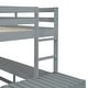 preview thumbnail 8 of 16, Full Size Kids Bed Loft Bed with Desk and Ladders Guardrails, Grey