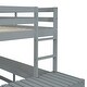 preview thumbnail 8 of 16, Full Size Loft Bed Kids Bed with Built-in Desk Ladder Platform and Ladders Guardrails, Grey