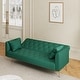 preview thumbnail 2 of 13, 71" Velvet Green Gray Double Sofa Bed