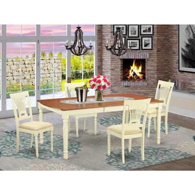 Rustic Dining Table Set - Kitchen Table with Chairs - 9 Piece Table and Chair Set