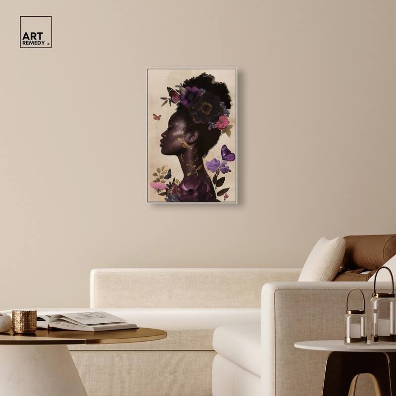 Burgundy Nectar Canvas by Art Remedy