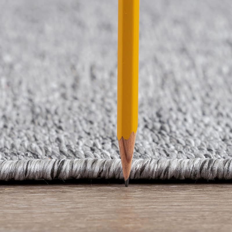 Alameda Solid Color Medallion Machine Washable Indoor Area Rug