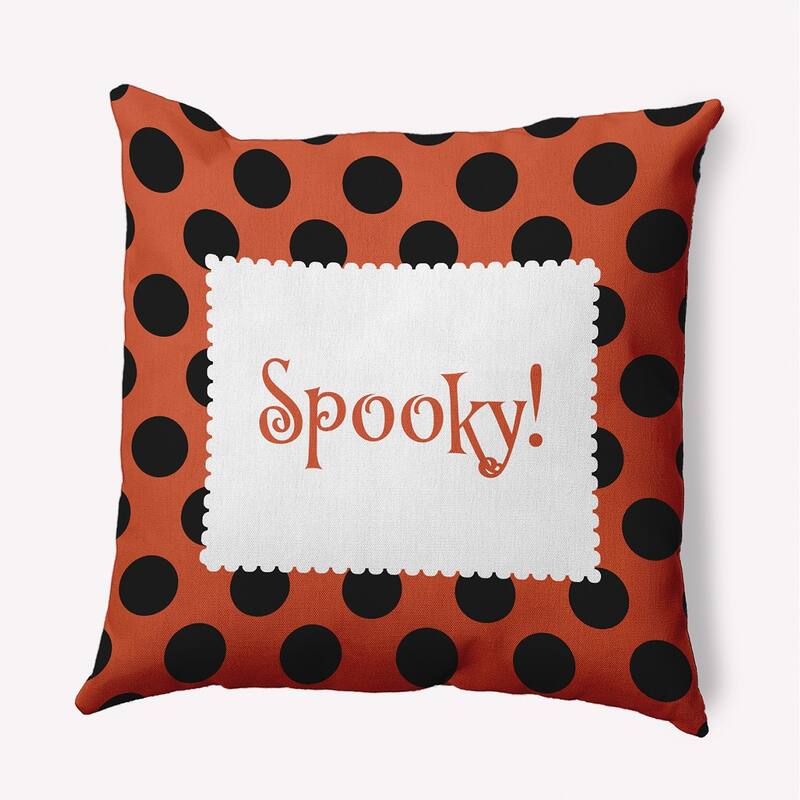 Halloween Spooky Dots Accent Pillow - Harvest Orange - 16" x 16"
