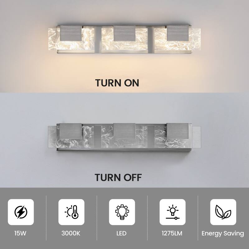 Modern Bathroom Vanity Light LED Dimmable Wall Sconce with UL Certified - 16 inches and above