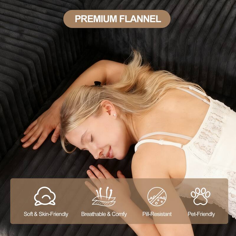 Modern Modular Sectional Sofa with Chaise and Pillows, Deep Seat Cloud L-Shape Couch for Living Room, 3-Seater