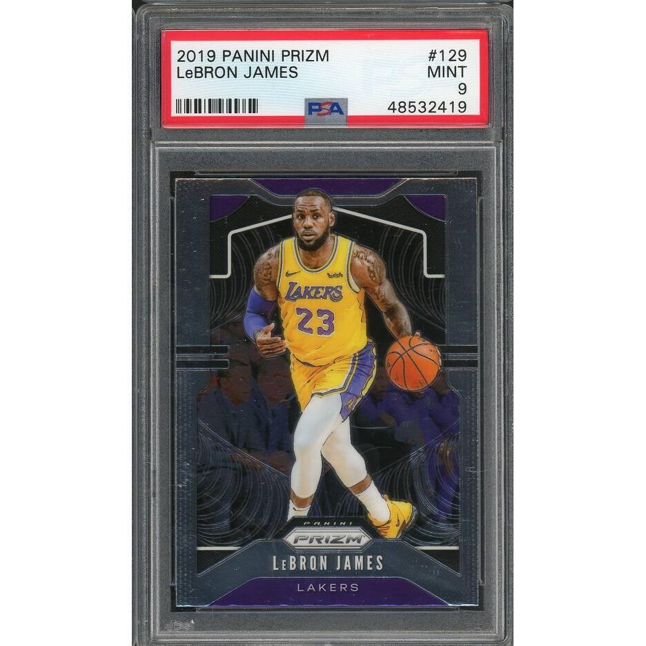 LeBron James 2019 Panini Prizm Basketball Card #129 Graded PSA 9 MINT - Black - 8'6" x 11'6" - Overstock - 40989560 LeBron James 2019 Panini Prizm Basketball Card #129 Graded PSA 9 MINT - Black - 8'6" x 11'6" - Overstock - 40989560