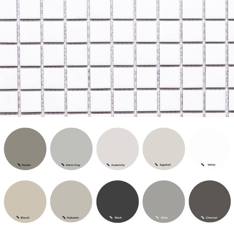 The Tile Life Cube 2x2 White Matte Porcelain Mosaic Floor, Wall & Backsplash Tile