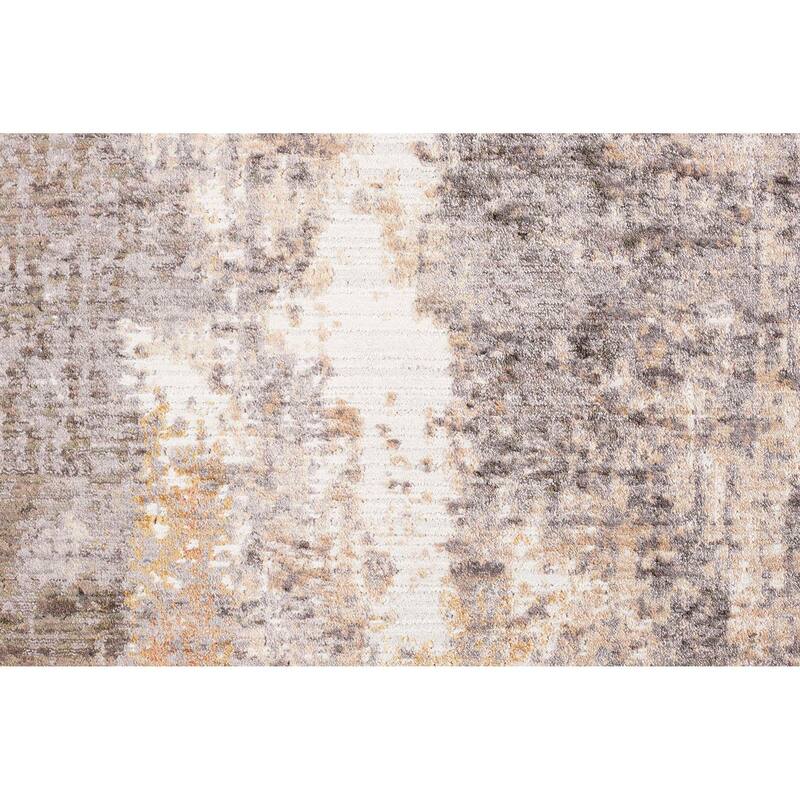 Terra by Obeetee Sahara Brushstrokes Gray Rug