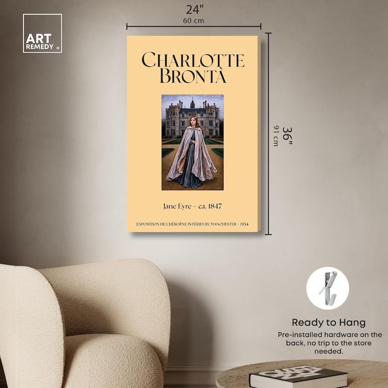 Protagonist of Jane Eyre Canvas by Art Remedy, Gallery Wrapped