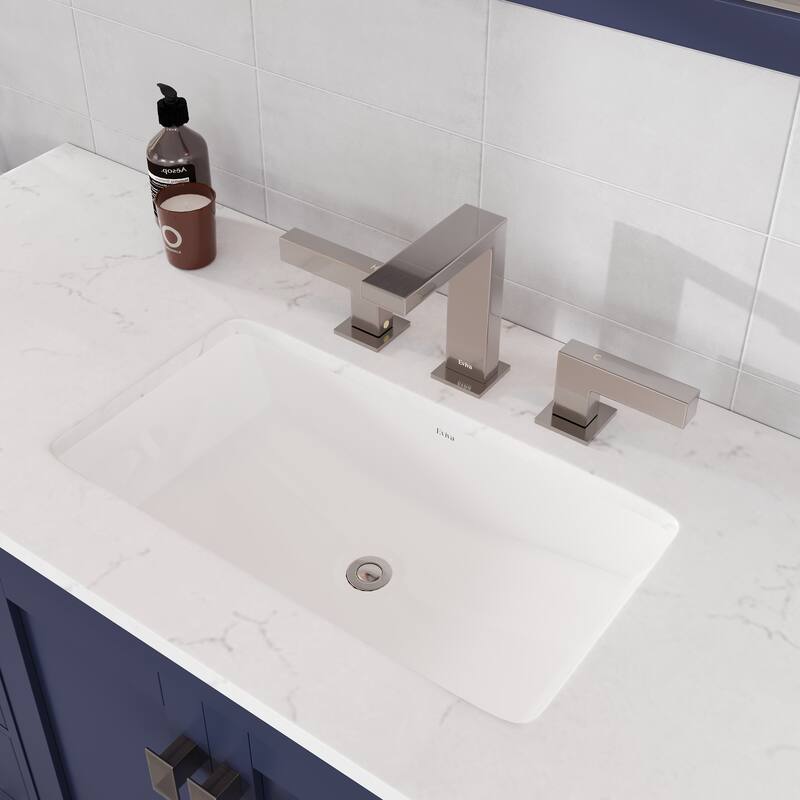 Aberdeen 96 in. Double Sink Bath Vanity with Carrara Quartz Top and Undermount Porcelain Sinks - 96"