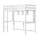 preview thumbnail 3 of 7, Space-Saving Twin Loft Bed with Desk and Storage Shelves for Dorm or Apartment