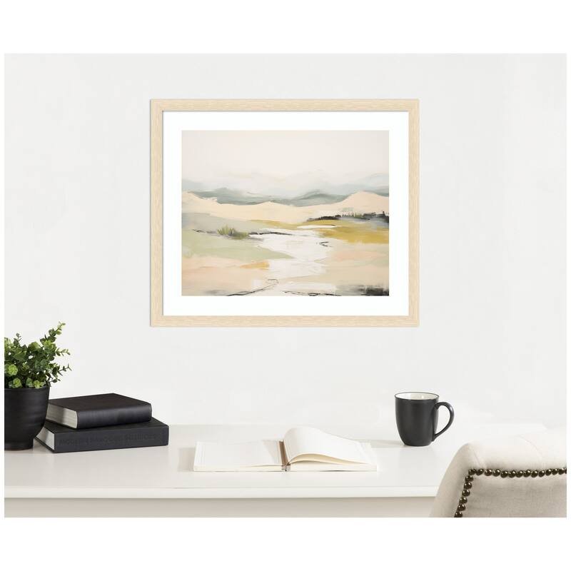 Kate and Laurel Tranquil Landscape No. 1 by Amy Lighthall Framed Wall Art Print