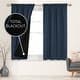 preview thumbnail 110 of 117, Deconovo 100% Full Blackout Double-Layer Rod Pocket Curtains (2 Panels) W52 x L54 - Navy Blue