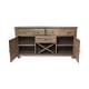 preview thumbnail 4 of 2, Colonial Oak 72" 3-Drawer Sideboard, Weathered Chestnut