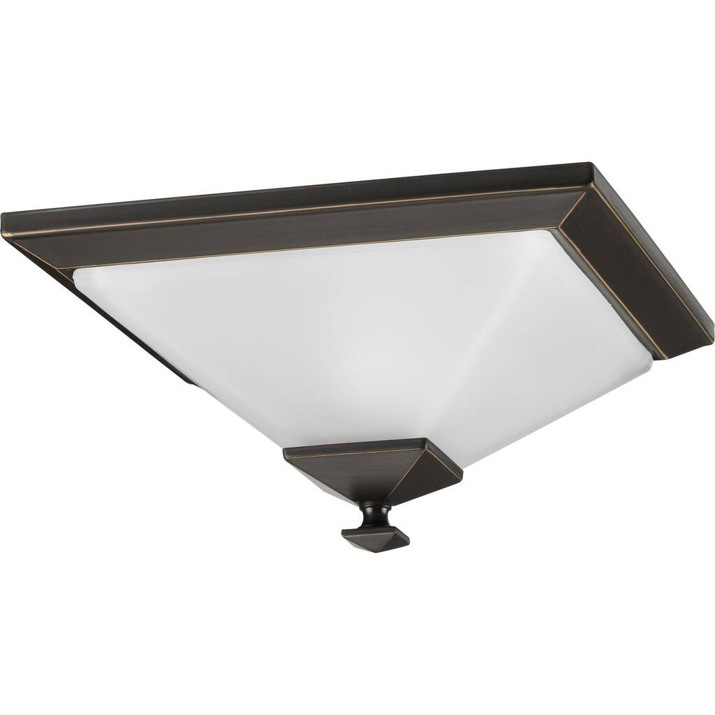 Clifton Heights Collection Antique Bronze One-Light 12-1 2" Flush Mount - 5.910" x 14.570" x 14.570"