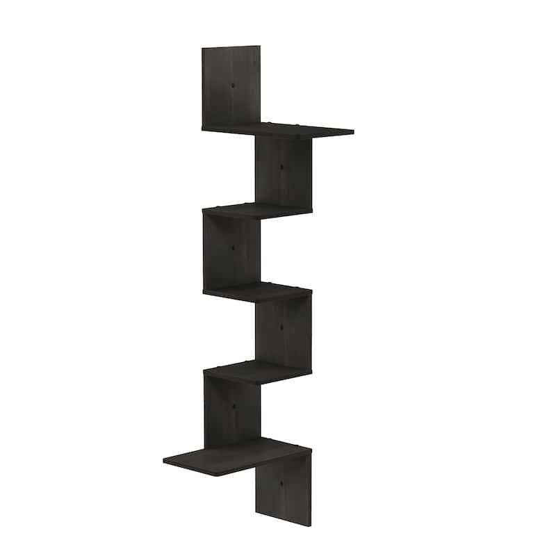 Porch & Den Munjoy Modern 5-tier Wall Floating Corner Shelf