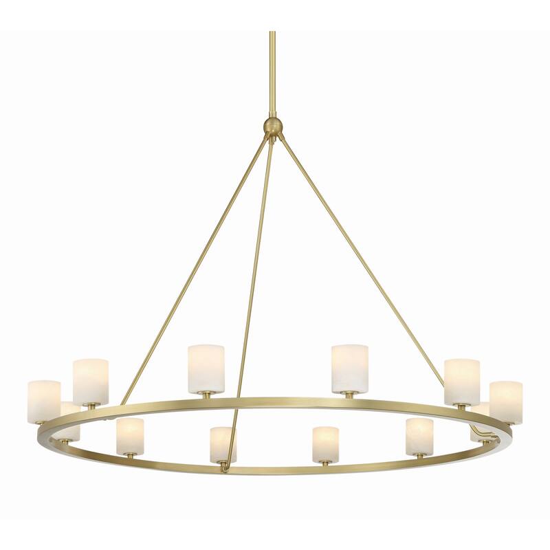 Crystorama Lighting Group ARA-10266-ST Aragon 12 Light 47" Wide LED - Soft Brass