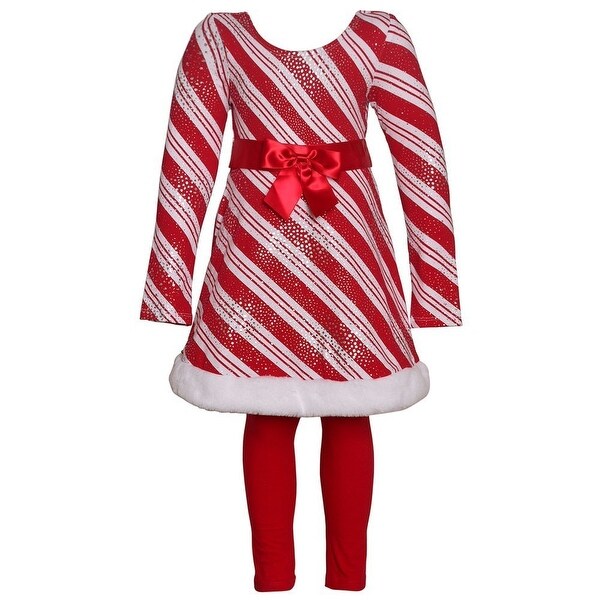 bonnie jean striped santa dress