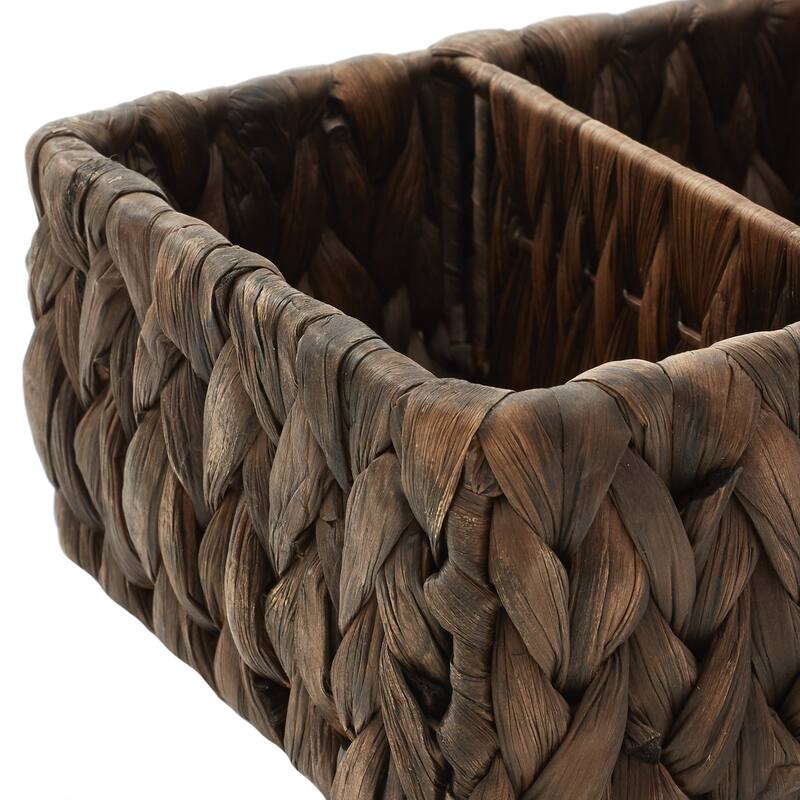 2 Water Hyacinth Storage Baskets Woven Storage Bins