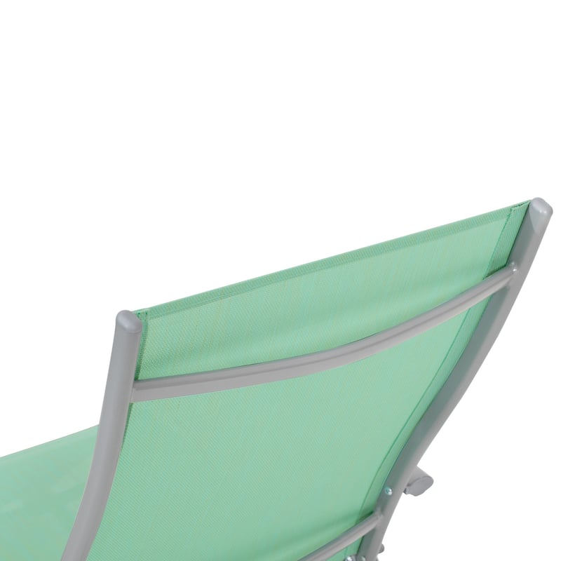 Pellebant 2PCS Adjustable Aluminum Patio Chaise Lounge Chair