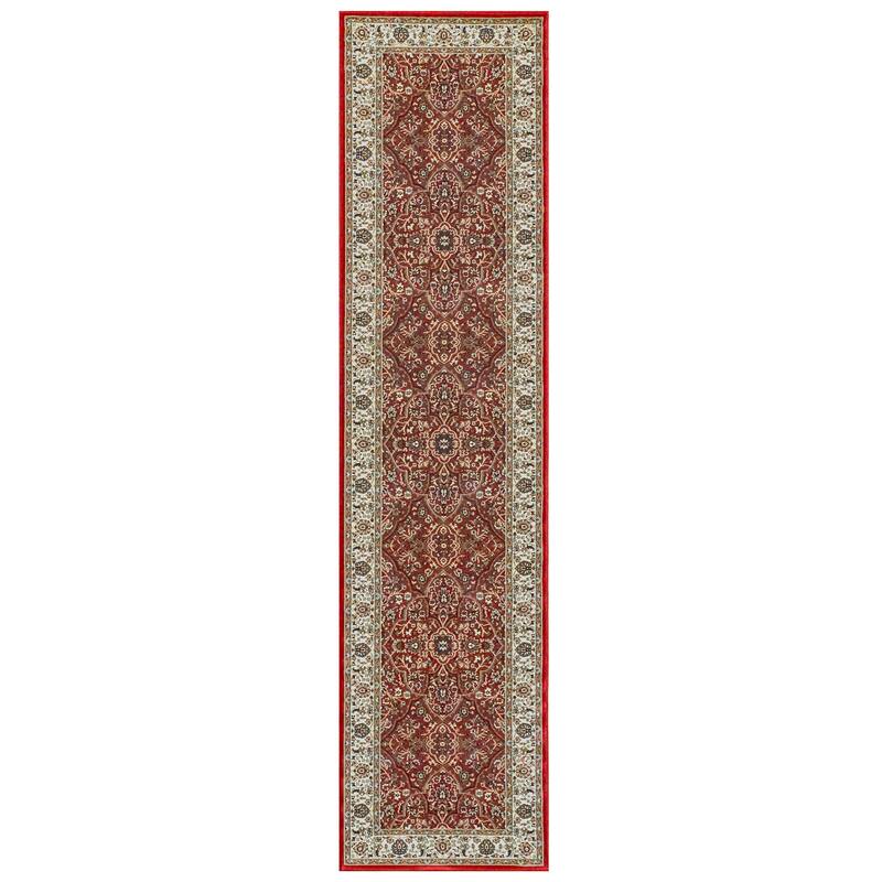 Gertmenian Majestic Manchester Traditional Border Oriental Red Area Rug - 2' 2" x 9'
