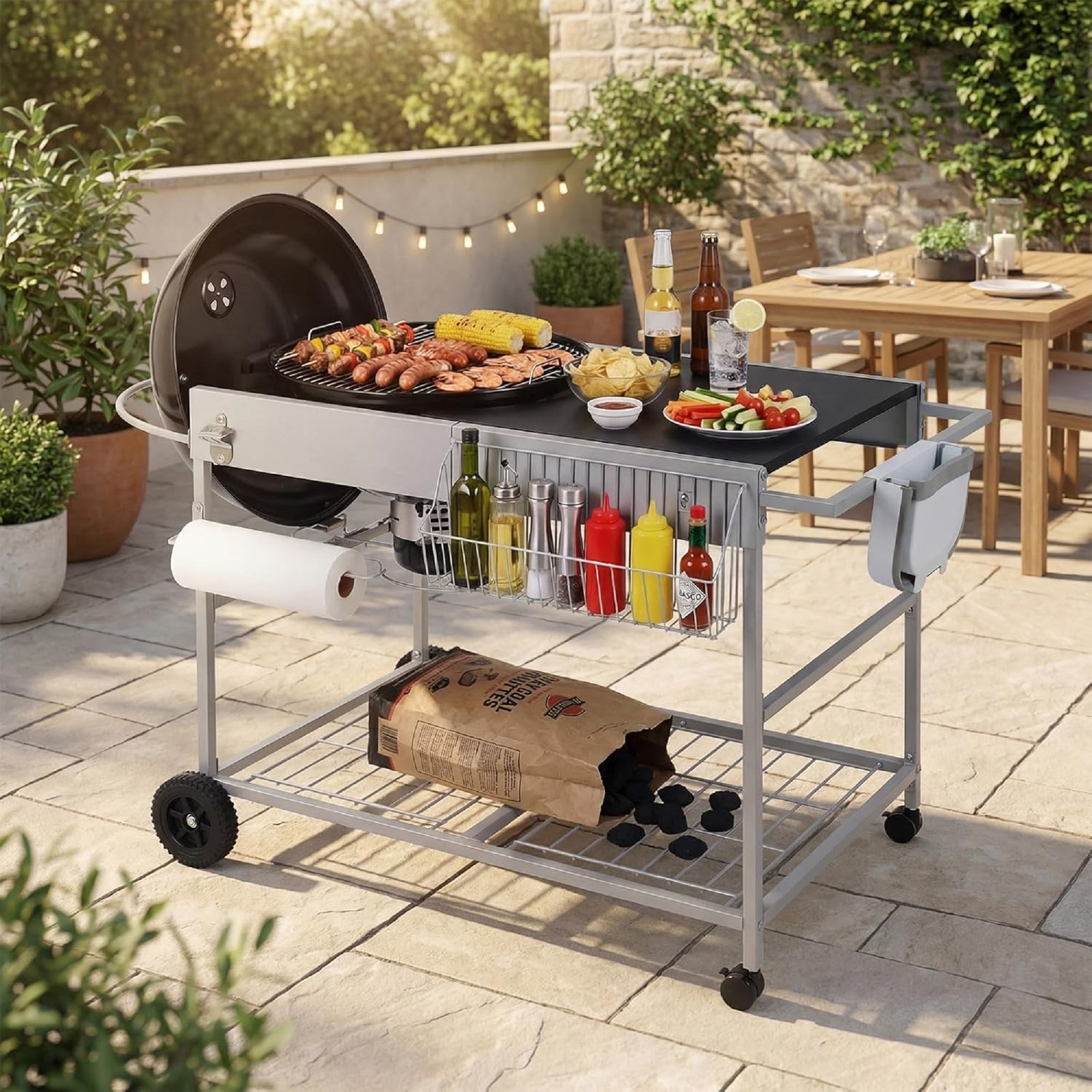 Outdoor Grill Table for 18