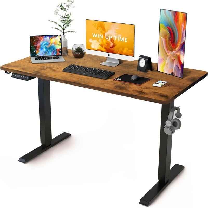 Modern Simple Style Desk for Home Office - Deep Brown