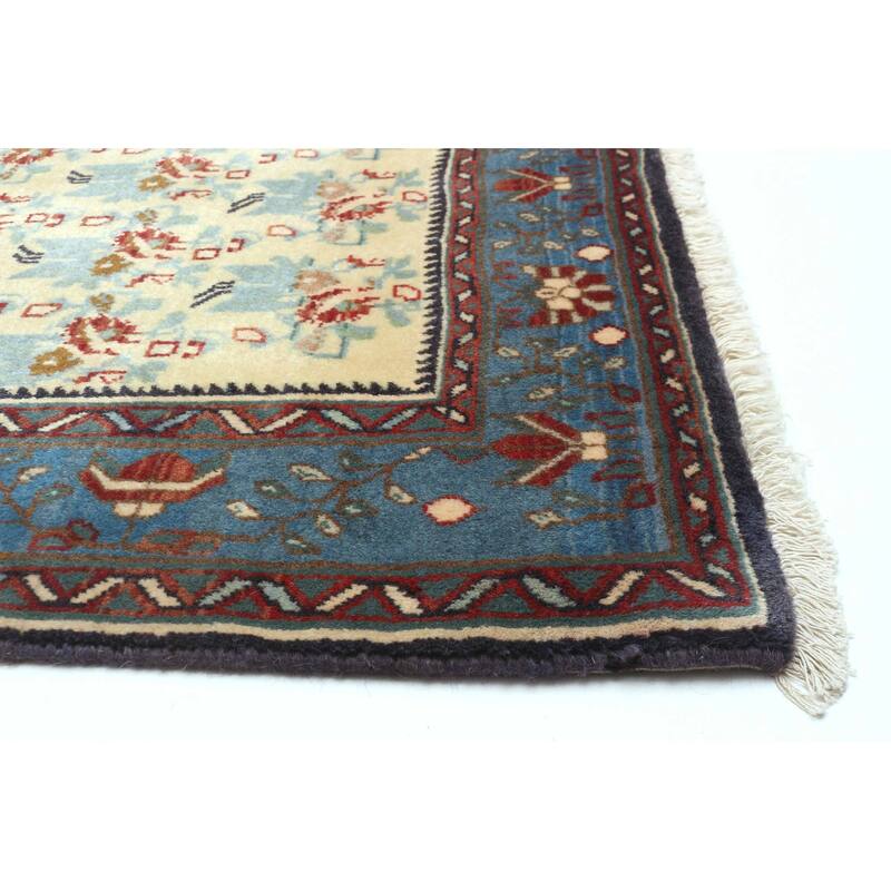 ECARPETGALLERY Hand-knotted Kayseri Vintage Cream Wool Rug - 5'5 x 7'7