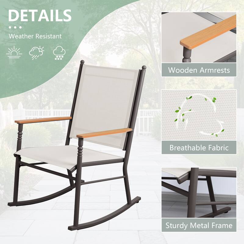 2 - Person Outdoor Patio Rocking Chairs
