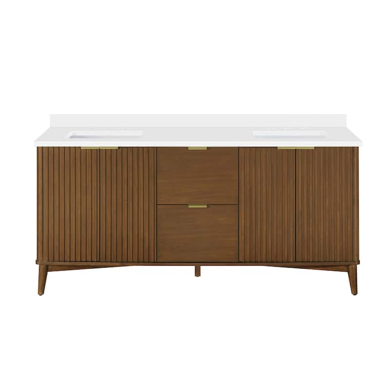 Gabi Bathroom Vanity with White Engineered Stone Top