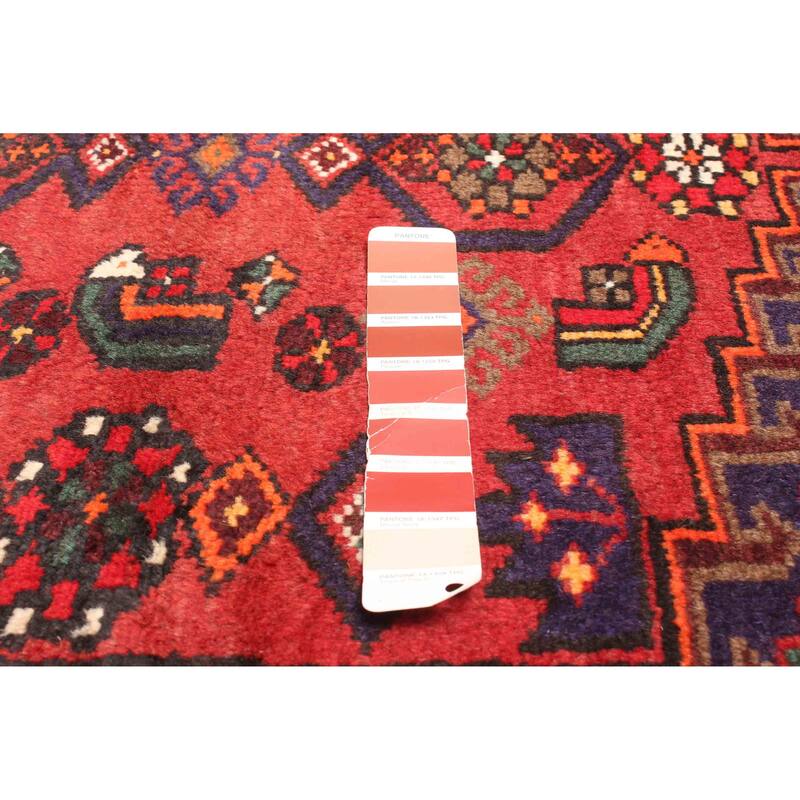 ECARPETGALLERY Hand-knotted Andelz Red Wool Rug - 4'2 x 6'3