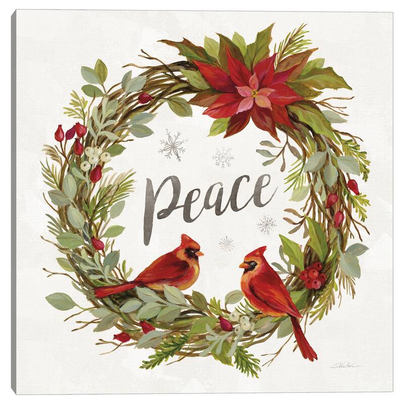 Cardinal Christmas III by Silvia Vassileva Canvas Art Print