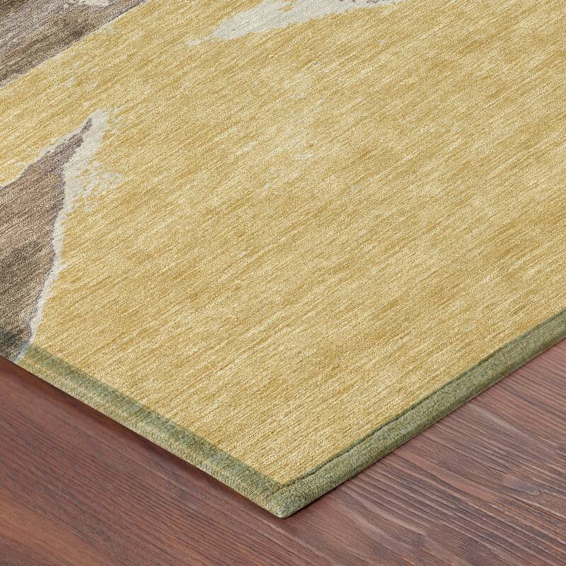 Machine Washable Indoor/ Outdoor Modern Cheney Chantille Rug