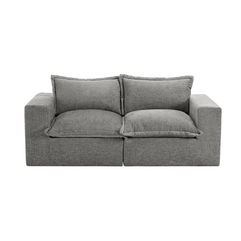 Comfy Cloud Chenille Upholstered Sectional Sofa with Pillow-Top Cushion