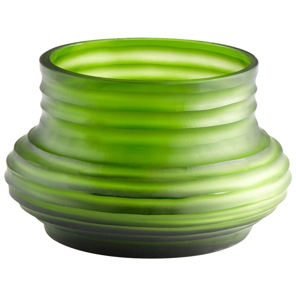 Cyan Design 09214 Leo 8-1/2" Diameter Glass Vase - Green