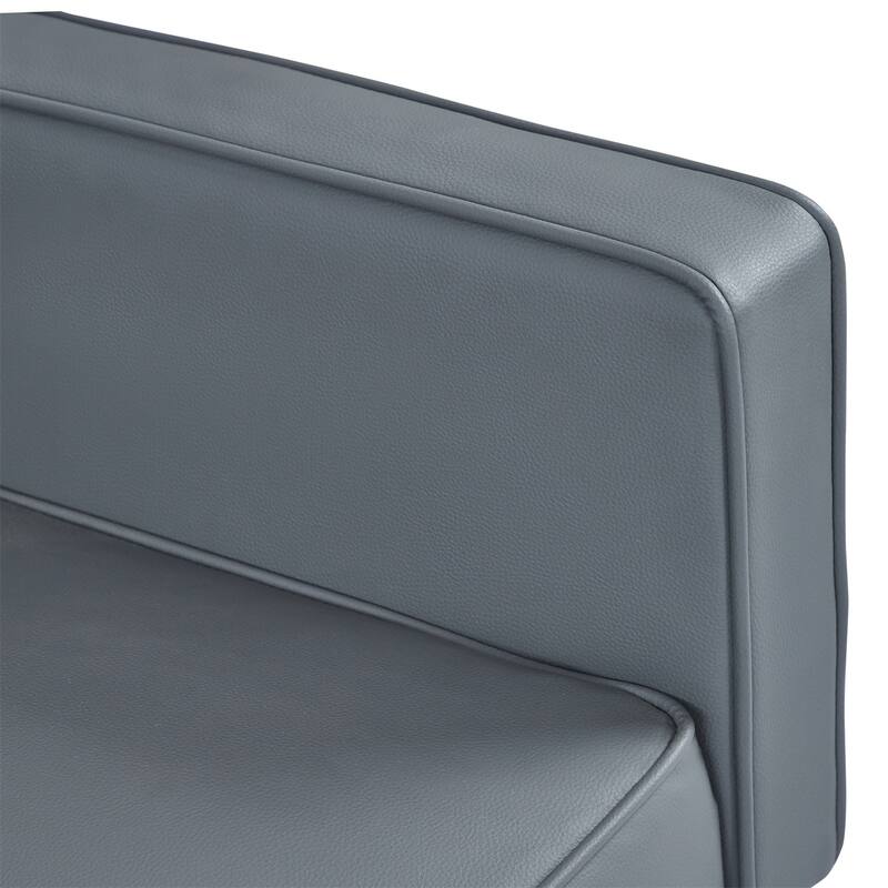 Convertible Sofa Bed Adjustable PU Leather Couch Sleeper Modern Recliner Reversible Loveseat Folding Daybed Guest Bed