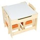 preview thumbnail 12 of 12, 3 Piece Multi-Functional Children's Wooden Table and Chair Set with Two Storage Bags - (24.21 x 24.21 x 18.90)" (L x W x H).
