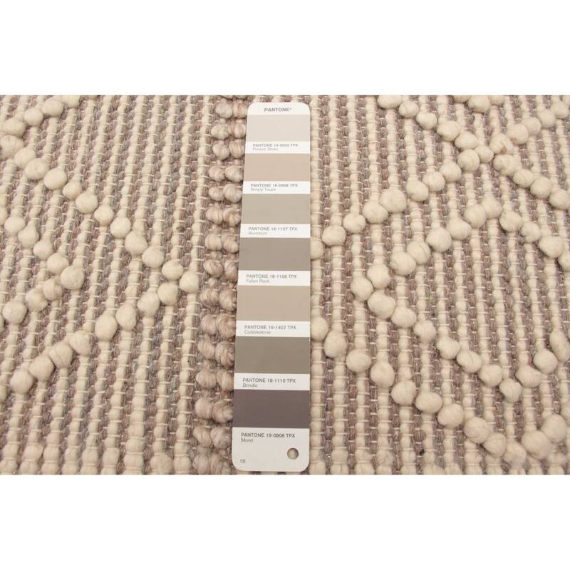 ECARPETGALLERY Braid weave Sienna Taupe Wool Rug - 6'1 x 8'10