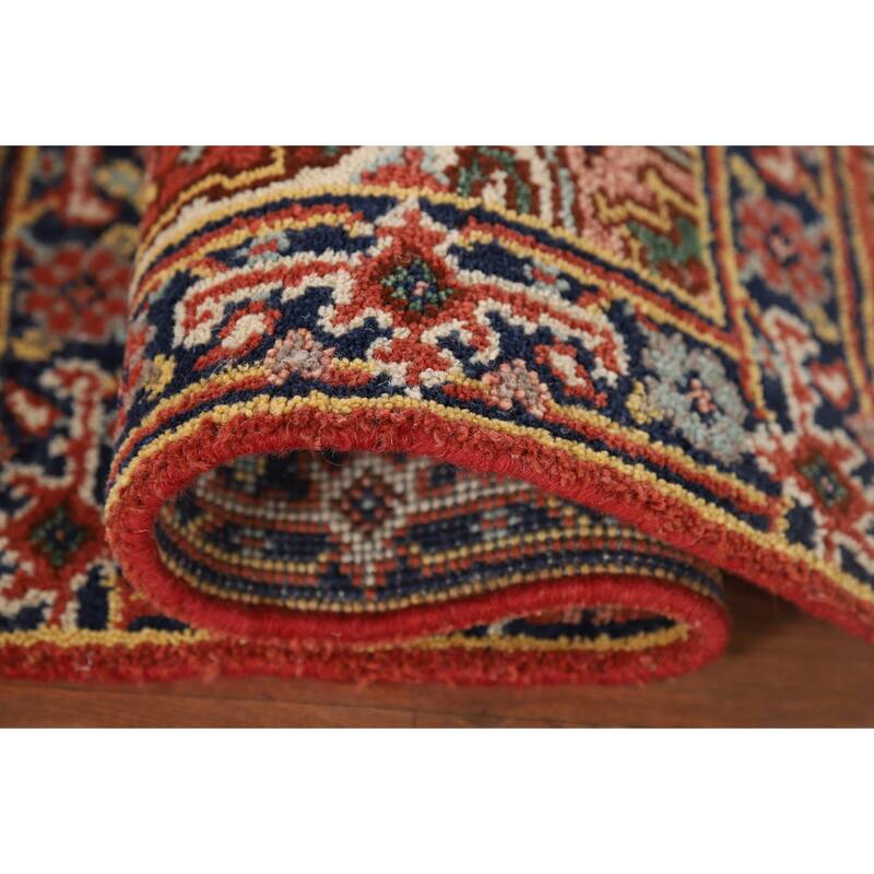 Orange Heriz Serapi Indian Accent Rug Handmade Wool Carpet - 2'0" x 3'0"