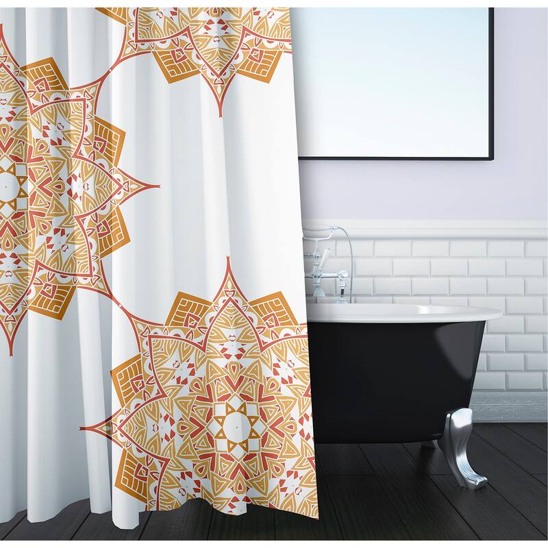 71 x 74-inch Rhapsody Geometric Print Shower Curtain