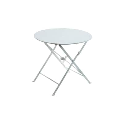 Carolina Living Bistro 30" Round Folding Outdoor Table - Umbrella Hole