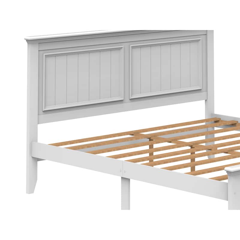 Modern Country Inspired Solid Wood Bed, King Size Bed Frame, Timeless ...