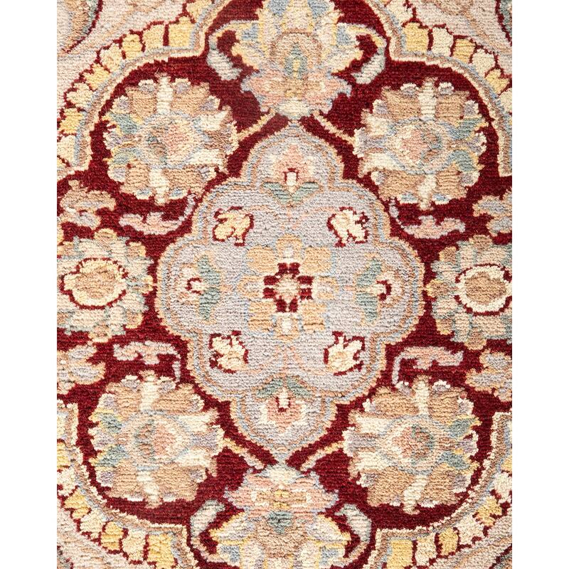 Overton Hand Knotted Wool Vintage Inspired Traditional Mogul Beige Area Rug - 9 x 12
