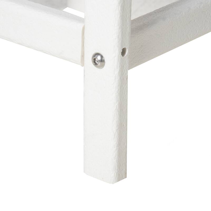 Outsunny Patio Side Table, Square Outdoor End Table, HDPE Plastic Tea Table for Adirondack Chair, Backyard or Lawn