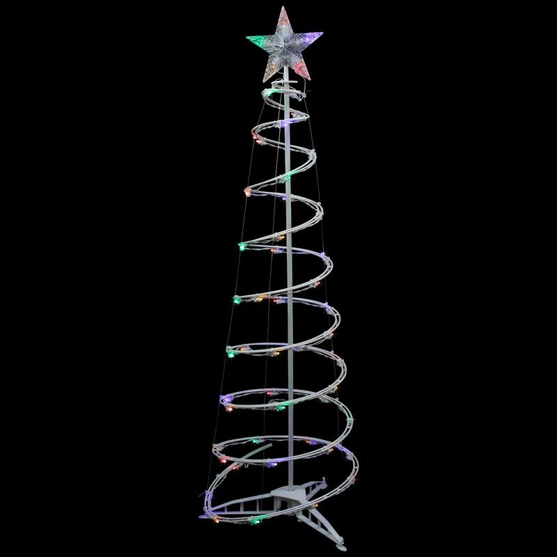 4ft LED Lighted Spiral Cone Tree Outdoor Christmas Decoration
