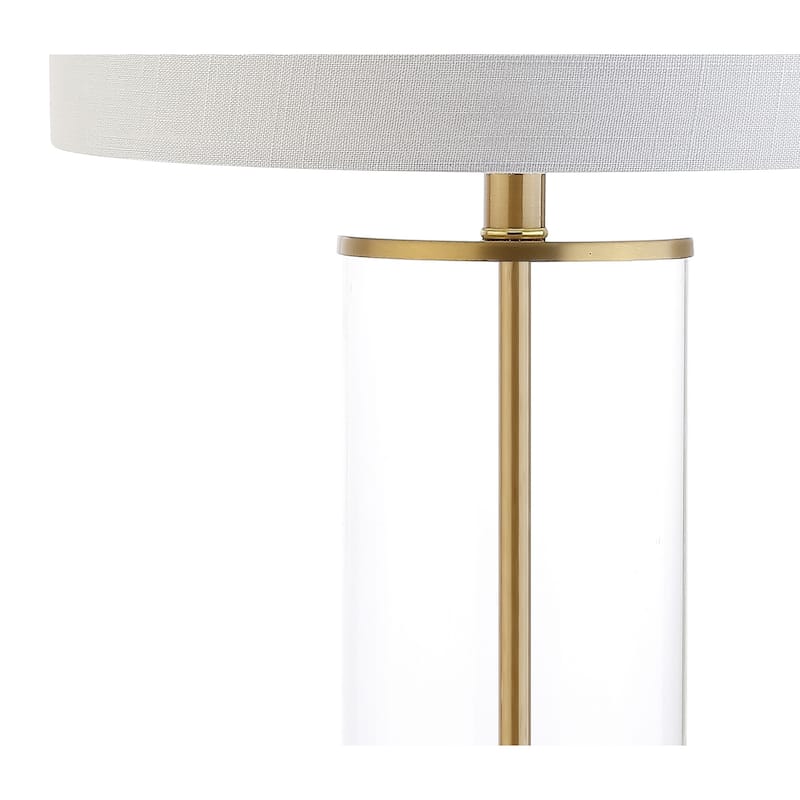 Parish 29" Glass LED Table Lamp, Clear/Chrome by JONATHAN Y