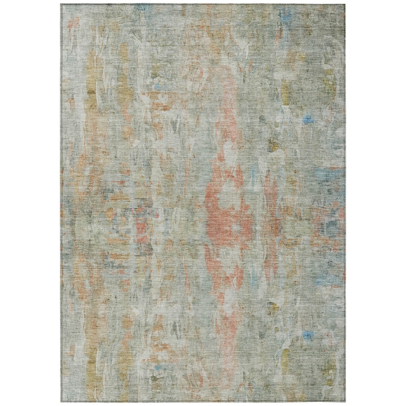 Machine Washable Indoor/ Outdoor Muted Ombre Chantille Rug