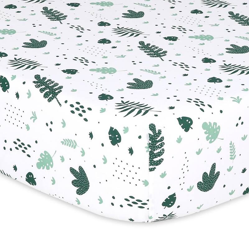 The Peanutshell Botanical Fitted Crib Sheet 4 Pack Set