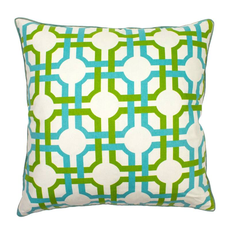 Jiti Indoor Transitional Geometric Patterned Cotton Accent Square Throw Pillows 20 x 20