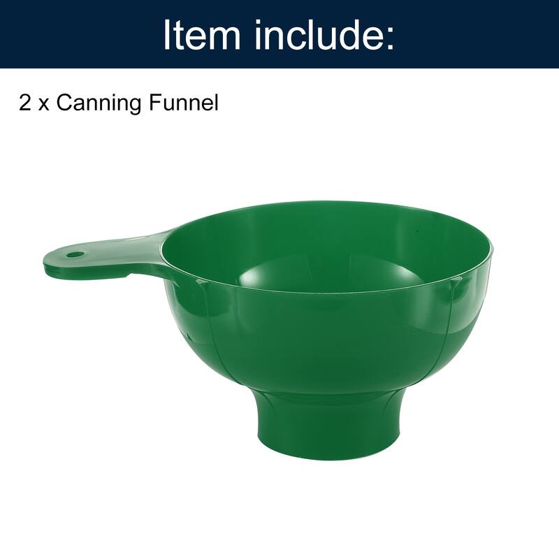 2 Pack Canning Funnel, Plastic Kitchen Funnel, Green